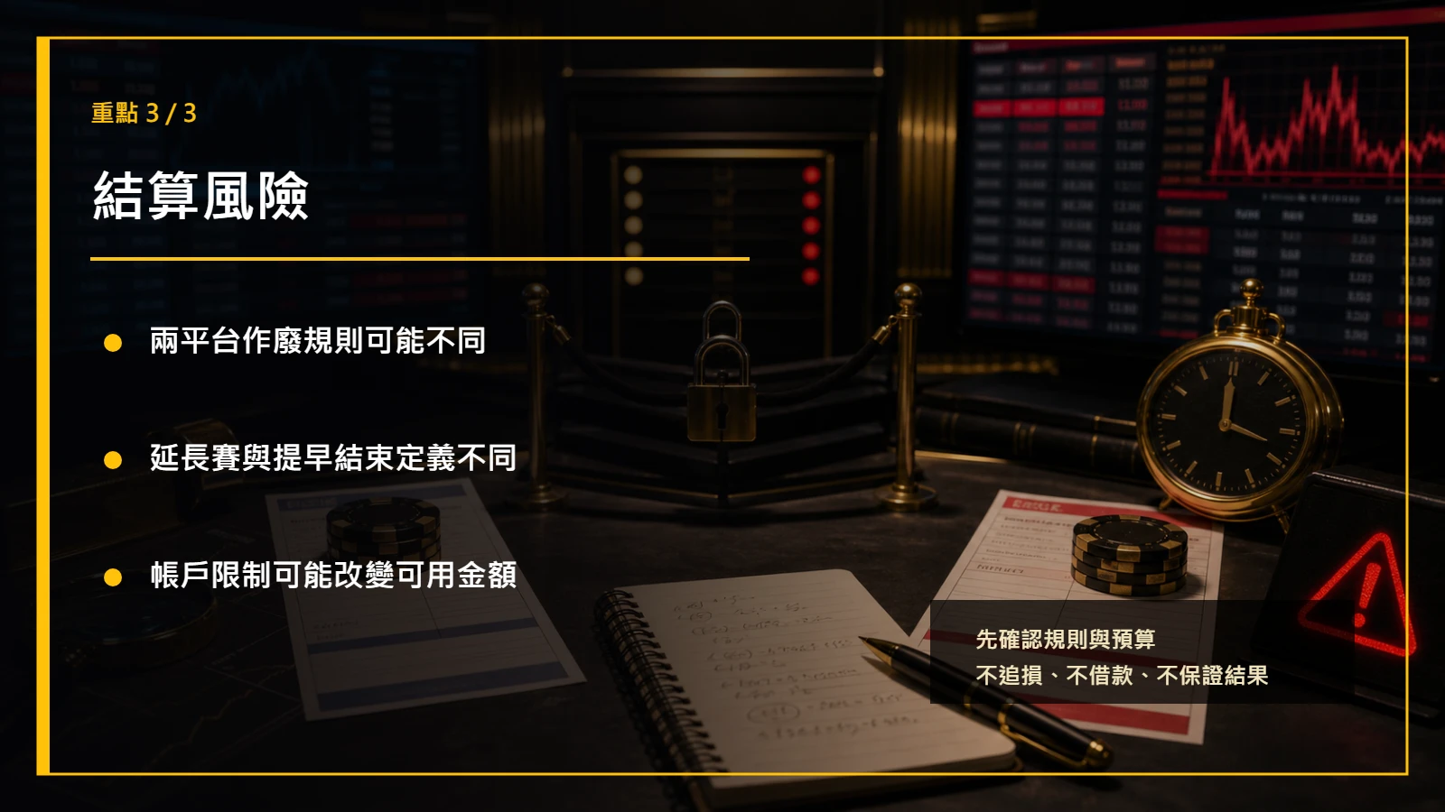 體育套利風險重點3