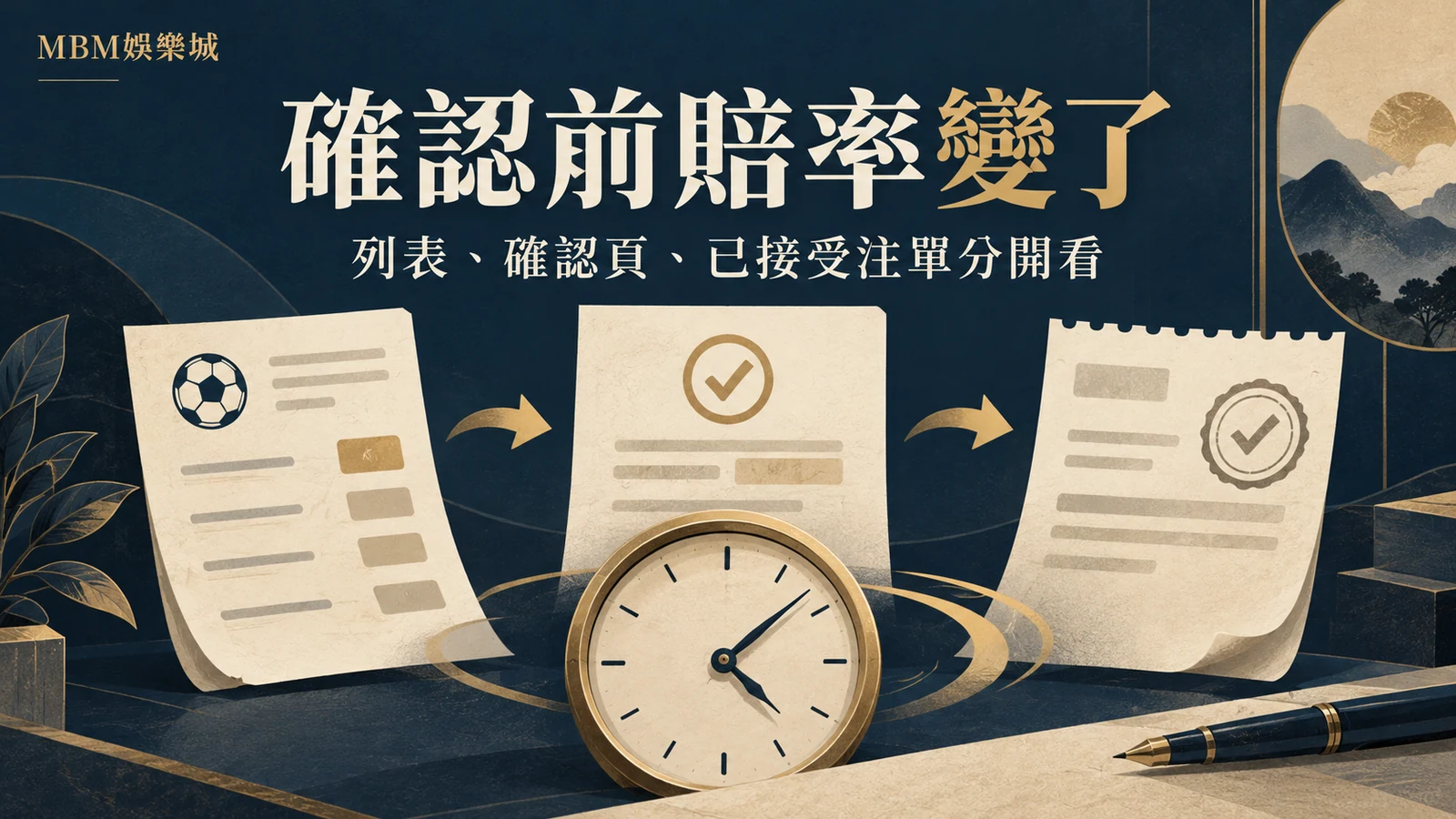 確認前賠率變了：列表、確認頁、已接受注單分開看