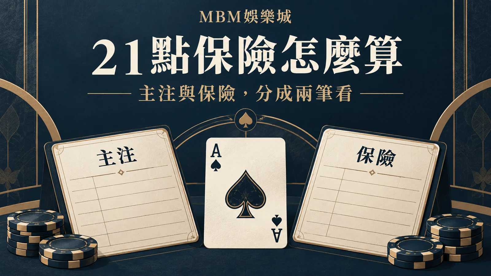 21點保險怎麼算：主注與保險，分成兩筆看